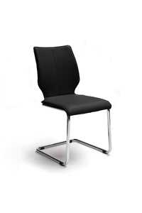 Brees New World eetstoel Luna Toledo leer met RVS frame