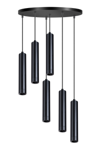 ETH Expo Trading hanglamp Miller 6 lichts zwart