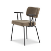 Dyyk eetstoel Ted met arm in stof Portofino brown