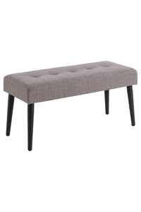 Eettafelbank Frederica 95 cm in grijs/bruine weefstof
