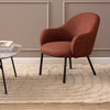 Fauteuil Kollund in terracotta stof