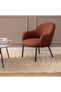 Fauteuil Kollund in terracotta stof