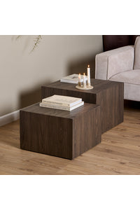 Salontafelset Hjarup in bruin houtlook