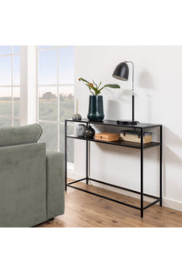 Sidetable Nexo 100 cm in zwart metaal