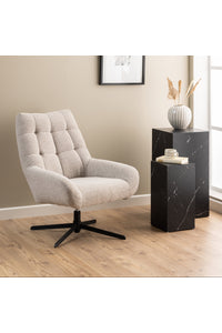 Draaifauteuil Grenaa in beige stof