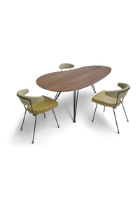 Brees New World eettafel Cloudy in noten fineer 206 x120 cm