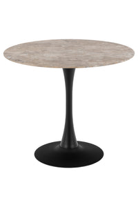 Eettafel Hjulby ø90 cm met bruin keramiek blad