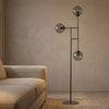 ETH Expo Trading vloerlamp Davina met 3 smoked glazen bollen