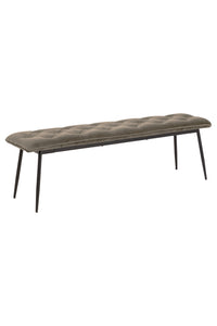 Eettafelbank Gjol in beige-bruine velours stof