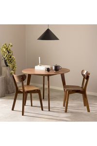 Ronde eettafel Elev Ø 105 cm in noten hout