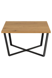 Vierkante salontafel Gjern 75x75 cm met wild oak blad_
