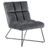 Fauteuil Hadsten in grijze fluwelen velvet stof