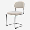 Griffin eetkamerstoel chroom frame met beige stof