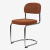 Griffin eetkamerstoel chroom frame met terracotta stof