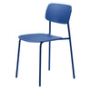 Eetstoel Kirkland kobalt blauw frame en kunststof zit/rug
