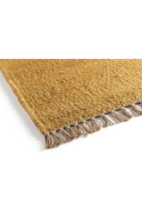 Loook handgeweven vloerkleed hennep curry geel 250 x 350 cm