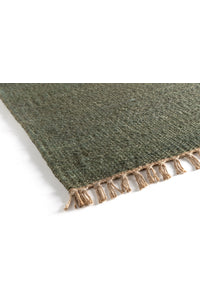 Loook handgeweven vloerkleed hennep groen 200 x 300 cm