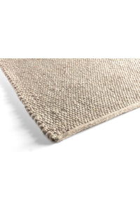 Loook handgeweven vloerkleed vervilte wol beige 170x240 cm