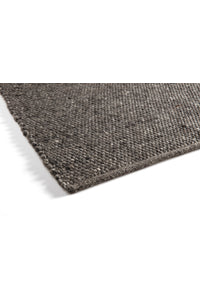 Loook handgeweven vloerkleed vervilte wol donkergrijs 140x200 cm