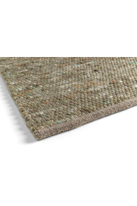 Loook handgeweven vloerkleed vervilte wol groen 140x200 cm