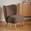 Fauteuil Klarup in zachte bruine stof